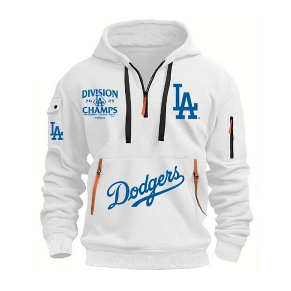 2025 Dodgers NL West Champs Quarter Zip Hoodie