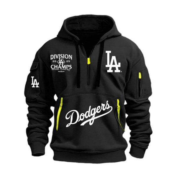 2025 Dodgers NL West Champs Quarter Zip Hoodie