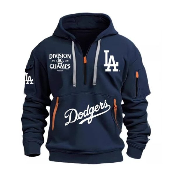 2025 Dodgers NL West Champs Quarter Zip Hoodie