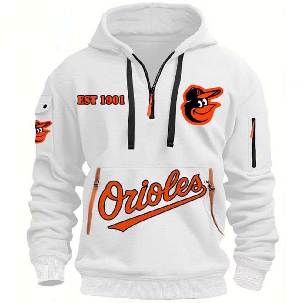 2025 Orioles Est 1901 Hoodie Half Zipper 2025 Orioles Est 1901 Hoodie Half Zipper
