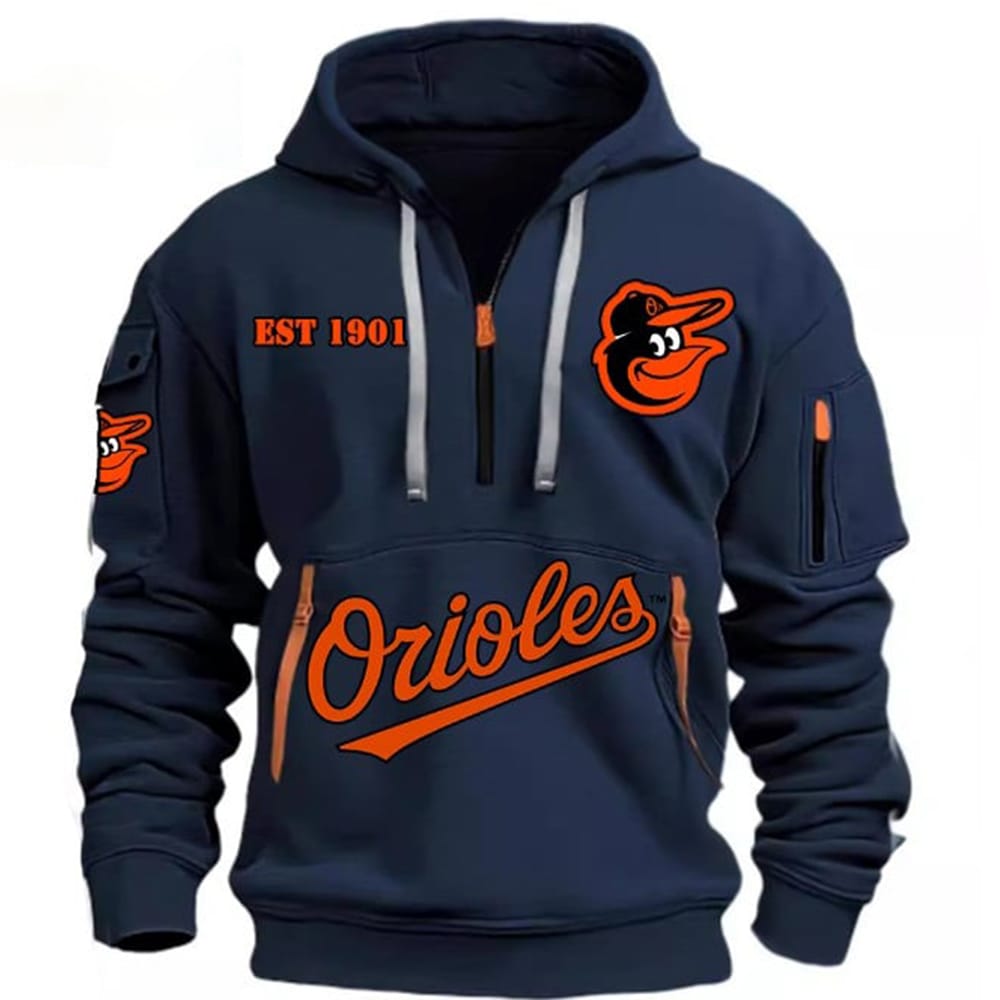 2025 Orioles Est 1901 Hoodie Half Zipper 2025 Orioles Est 1901 Hoodie Half Zipper