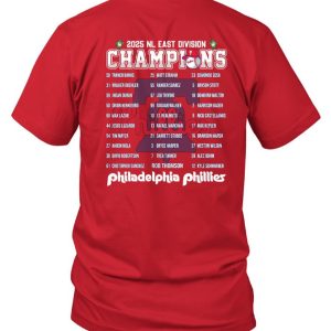 2025 Phillies Back To Back NL East Division Champions Shirt2