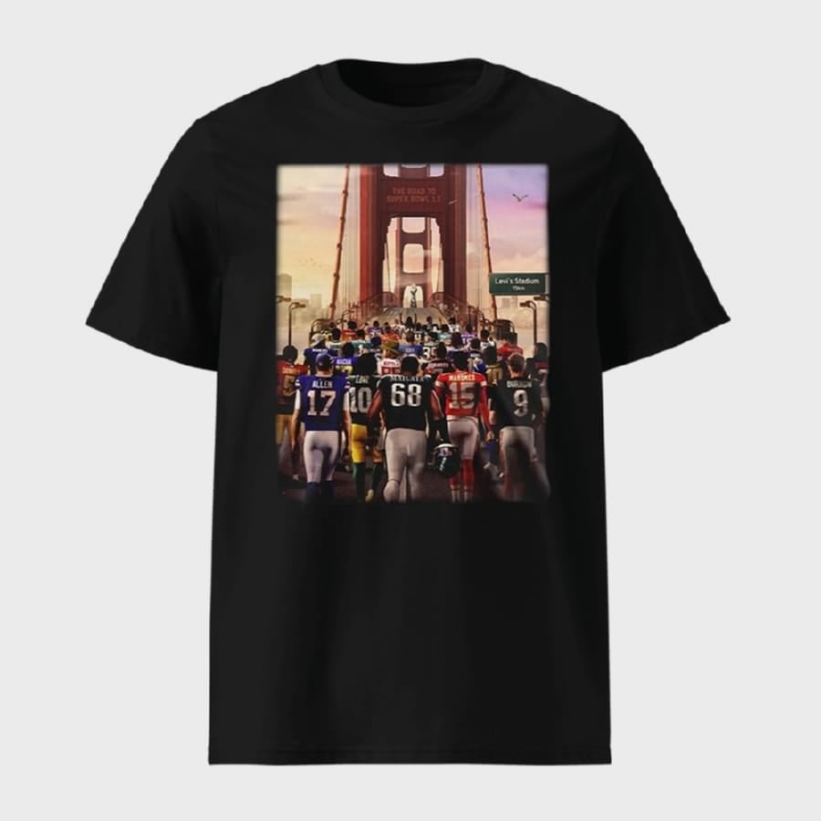 2025 Road To The Super Bowl Graphic Shirt 1 2025 Road To The Super Bowl Graphic Shirt