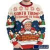 2025 Santa Trump Is Coming To Town Christmas Ugly Sweater