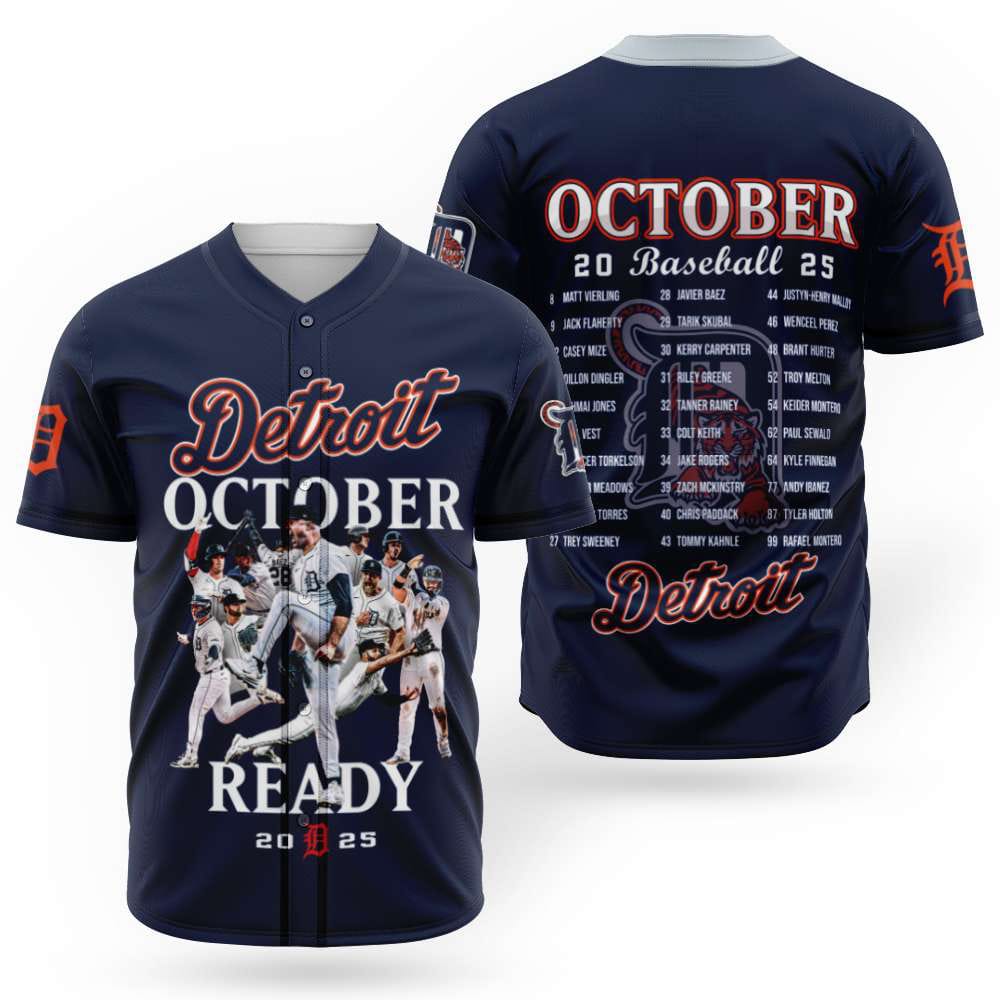 2025 Tigers October Ready Baseball Jersey 2025 Tigers October Ready Baseball Jersey