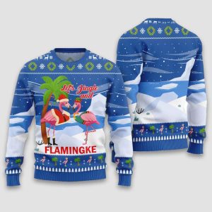 Let’s Jingle And Flamingke Ugly Christmas Sweater