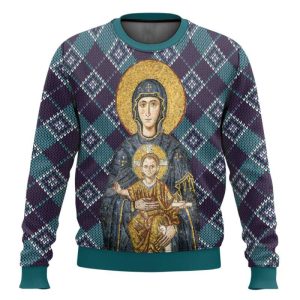 Maria And Jesus In Eastern Orthodox Christmas Christmas Sweater