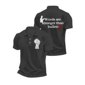Charlie Kirk Words Are Stronger Than Bullets Polo Shirt1