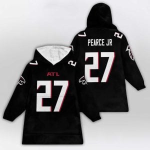 Pearce JR 27 Atlanta Football Unisex Blanket Hoodie