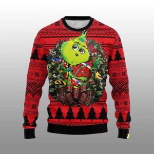 Buccaneers Grnch Hug Ugly Christmas Sweater1