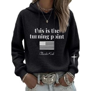 Charlie Kirk This is the Turning Point Waffle Hoodie2