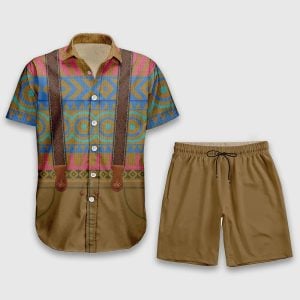 Oaken Shopkeeper Disney Frozen Cosplay Button Shirt