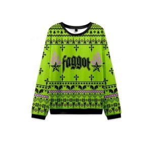 Faggot Pride Christmas Knit Sweatshirt