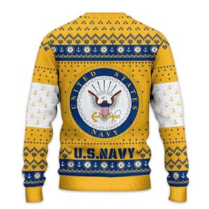 United States NAVY 250th Years Of Service Ugly Christmas Sweater1