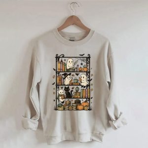 Retro Halloween Bookshelf Sweatshirt