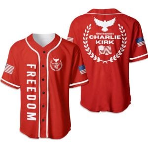 Freedom Forever In Our Hearts Charlie Kirk Baseball Jersey