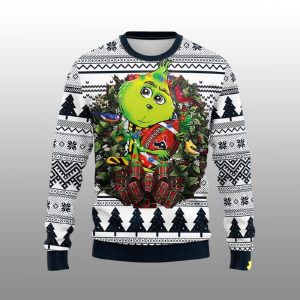 Texans Grnch Hug Ugly Christmas Sweater1