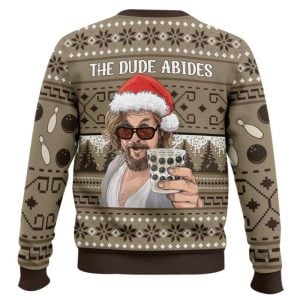 The Dude Abides The Big Lebowski Ugly Christmas Sweater1