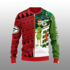 Packers Grnch Scooby Doo Ugly Christmas Sweater1
