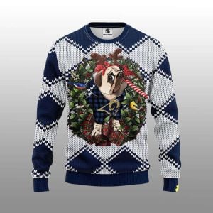 Rams Pub Dog Ugly Christmas Sweater1