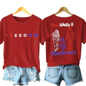Charlie Kirk Freedom Red White And Blueberries Two Sided Shirt