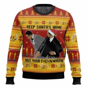 Keep Santa's Name Out Your Mouth Smith Slaps Chris Rock Meme Ugly Christmas Sweater