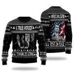 A True Patriot American Legend Charlie Kirk Ugly Christmas Sweater