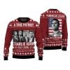 A True Patriot Charlie Kirk Christmas Ugly Sweater