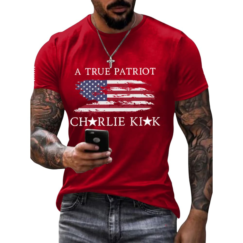 A True Patriot Charlie Kirk Shirt A True Patriot Charlie Kirk T-Shirt