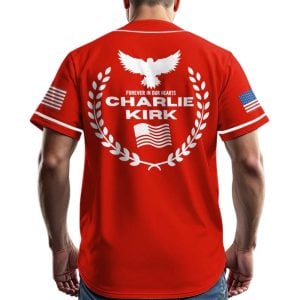 Freedom Forever In Our Hearts Charlie Kirk Baseball Jersey2