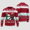 Alien Bigfoot Tis The Season To Believe Ugly Christmas Sweater