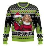 All I Want Is Silence Grnch Ugly Christmas Sweater
