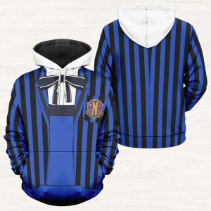 Wednesday Enid Wolf Academy Uniform Cosplay Hoodie3