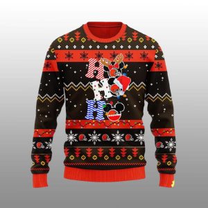 Browns HoHoHo Mickey Ugly Christmas Sweater 1 Browns HoHoHo Mickey Ugly Christmas Sweater1
