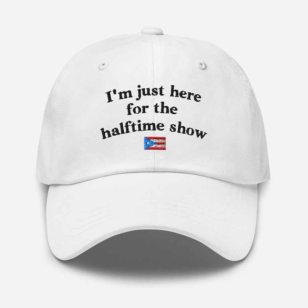 Bad Bunny I'm Just Here For The Halftime Show Hat Bad Bunny I'm Just Here For The Halftime Show Hat