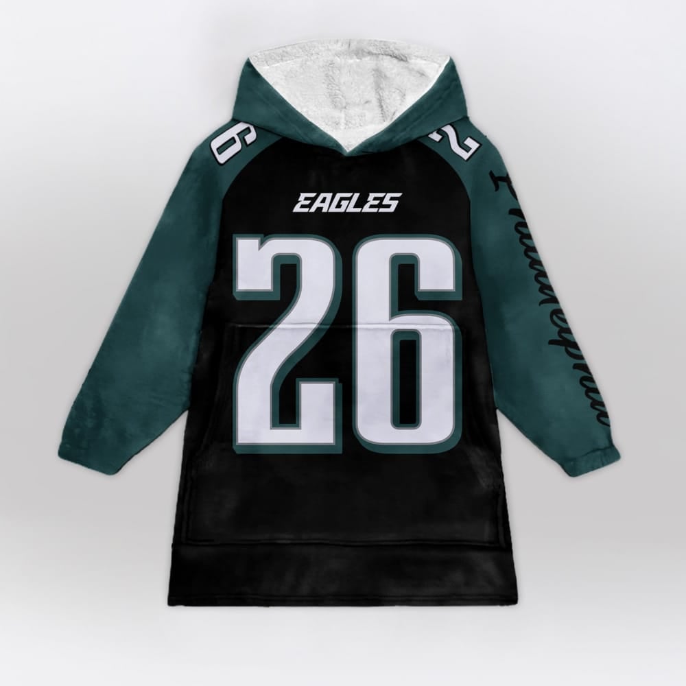Barkley 26 Philadelphia Football Unisex Blanket Hoodie Barkley 26 Philadelphia Football Unisex Blanket Hoodie