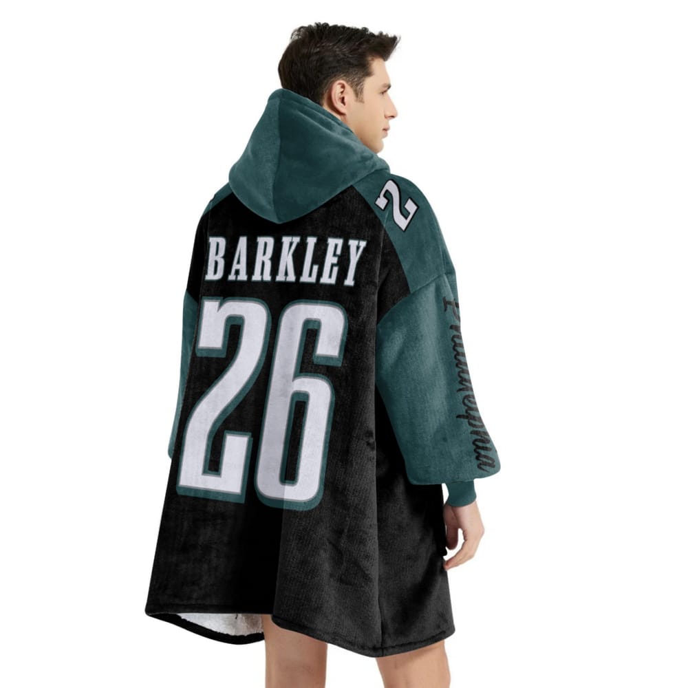 Barkley 26 Philadelphia Football Unisex Blanket Hoodie Barkley 26 Philadelphia Football Unisex Blanket Hoodie