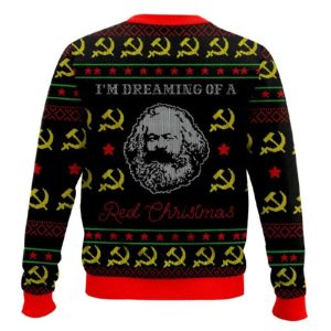 Karl Marx Im Dreaming Of A Red Christmas Ugly Sweater1