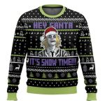 Beetlejuice It Snow Time Christmas Ugly Sweater