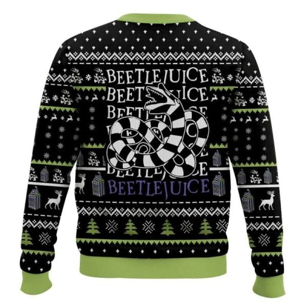 Beetlejuice It Snow Time Christmas Ugly Sweater