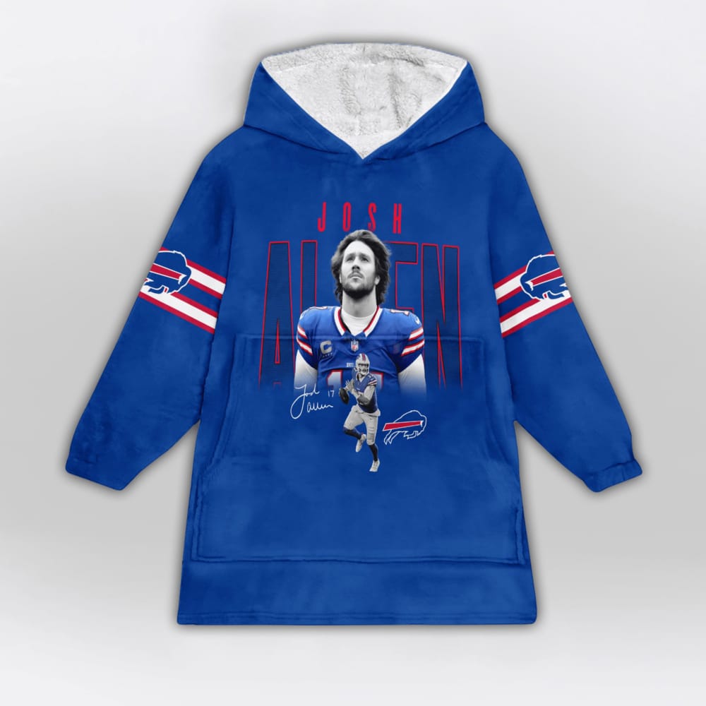 Bills Josh Allen Signature Blanket Hoodie Bills Josh Allen Signature Blanket Hoodie