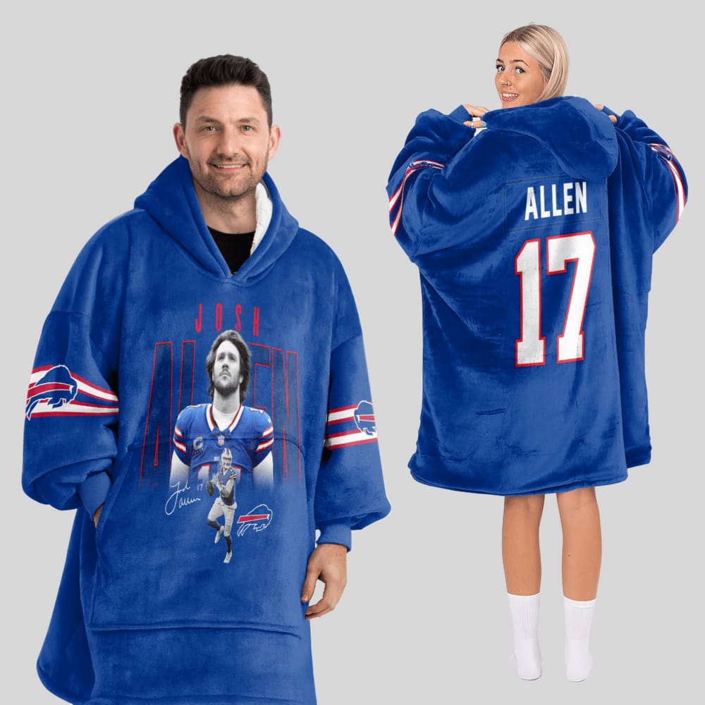 Bills Josh Allen Signature Blanket Hoodie Bills Josh Allen Signature Blanket Hoodie