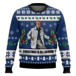 Billy Mack Christmas Is All Around Love Actually Ugly Christmas Sweater