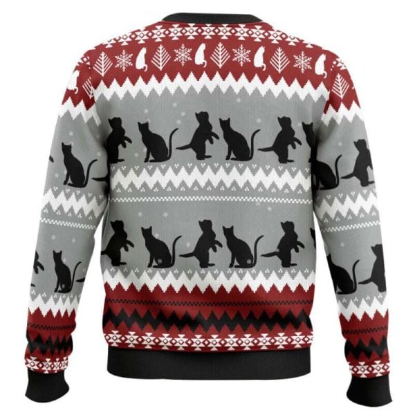 Black Cat Christmas Trekiller Ugly Christmas Sweater