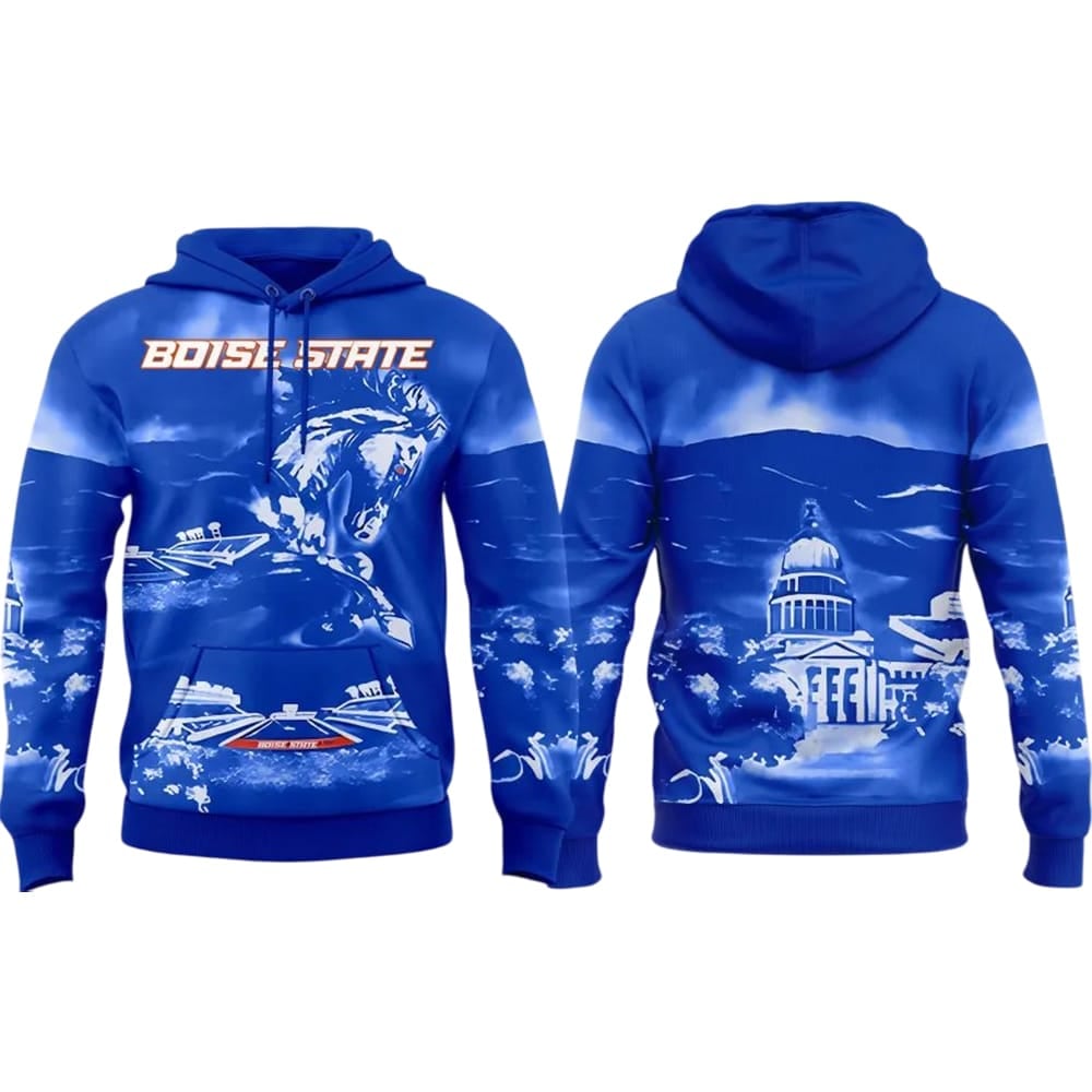 Boise State Football The Blue And The State Of Idaho 2025 Hoodie Boise State Football The Blue And The State Of Idaho 2025 Hoodie