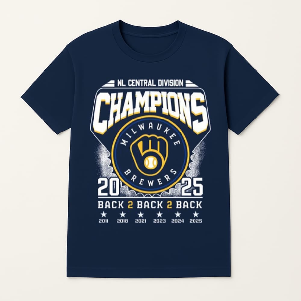 Brewers NL Central Division Champions 2025 B2B2B Shirt Brewers NL Central Division Champions 2025 B2B2B Shirt