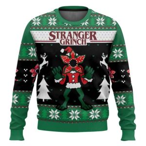 Demogorgon Stranger Grnch Stranger Things Ugly Christmas Sweater