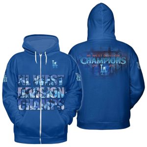 2025 Dodgers NL West Division Champions Hoodie1