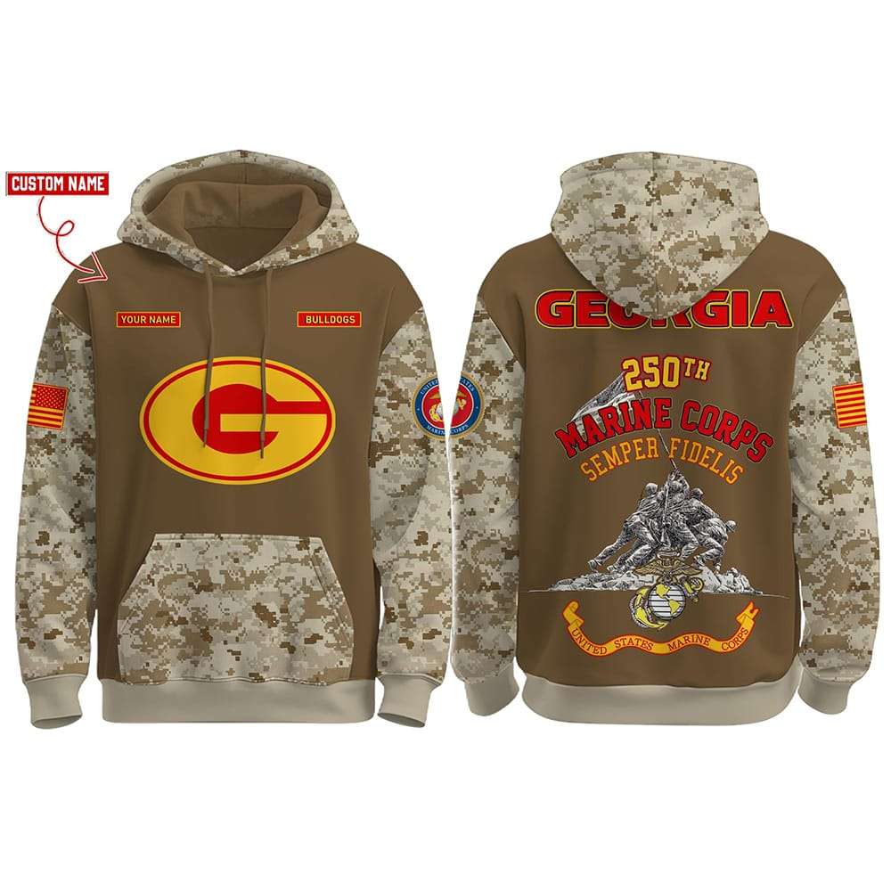 Bulldogs USMC 250th Birthday Hoodie 2025 Bulldogs USMC 250th Birthday Hoodie 2025