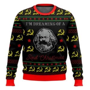 Karl Marx I’m Dreaming Of A Red Christmas Ugly Sweater